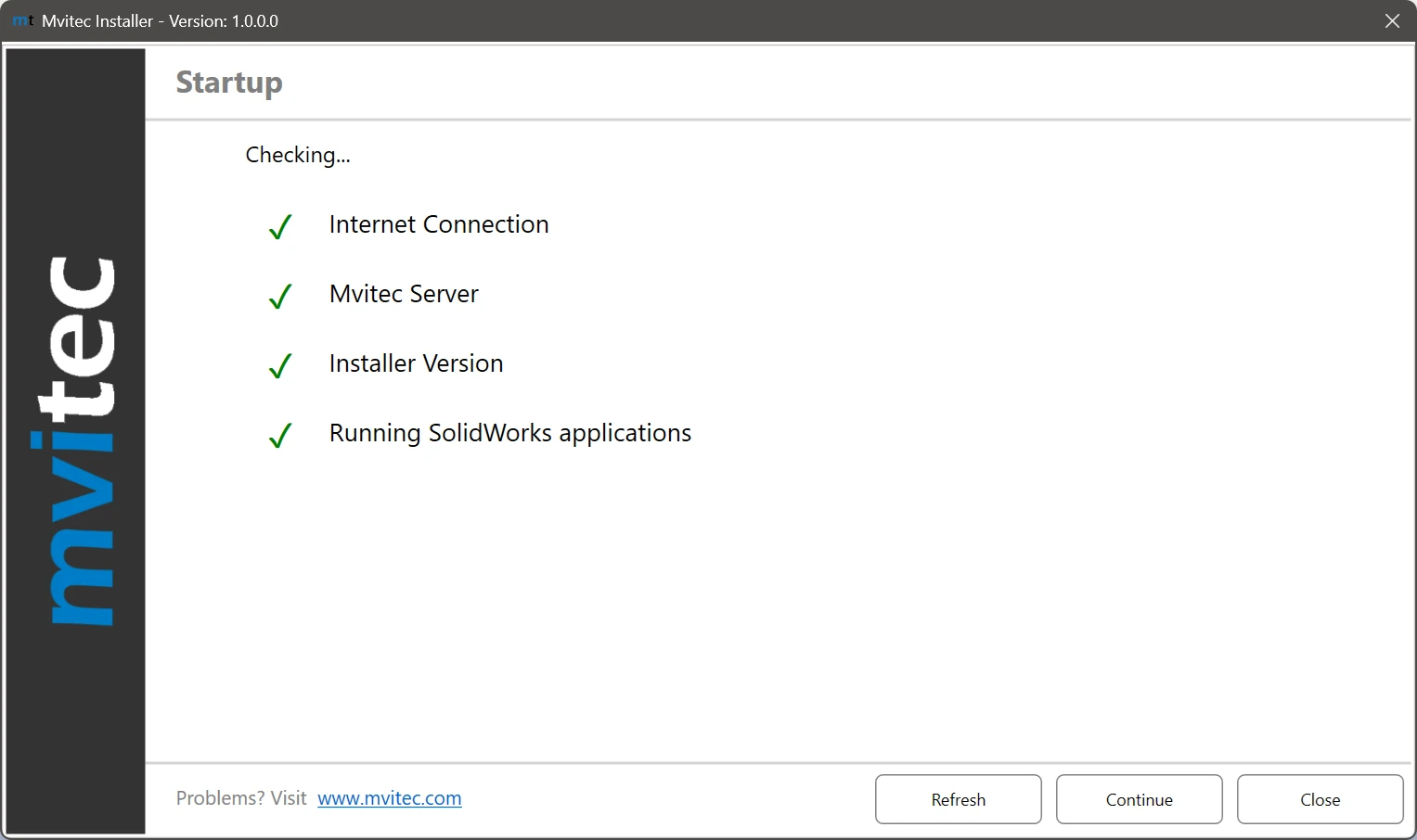 Installer startup - checking system requirements
