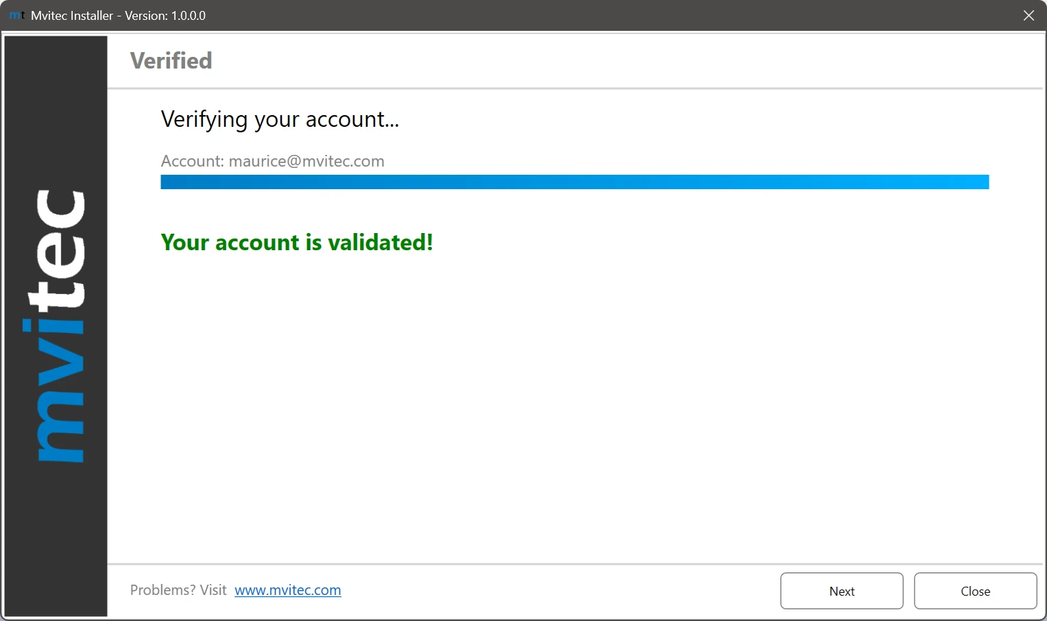 Account verification