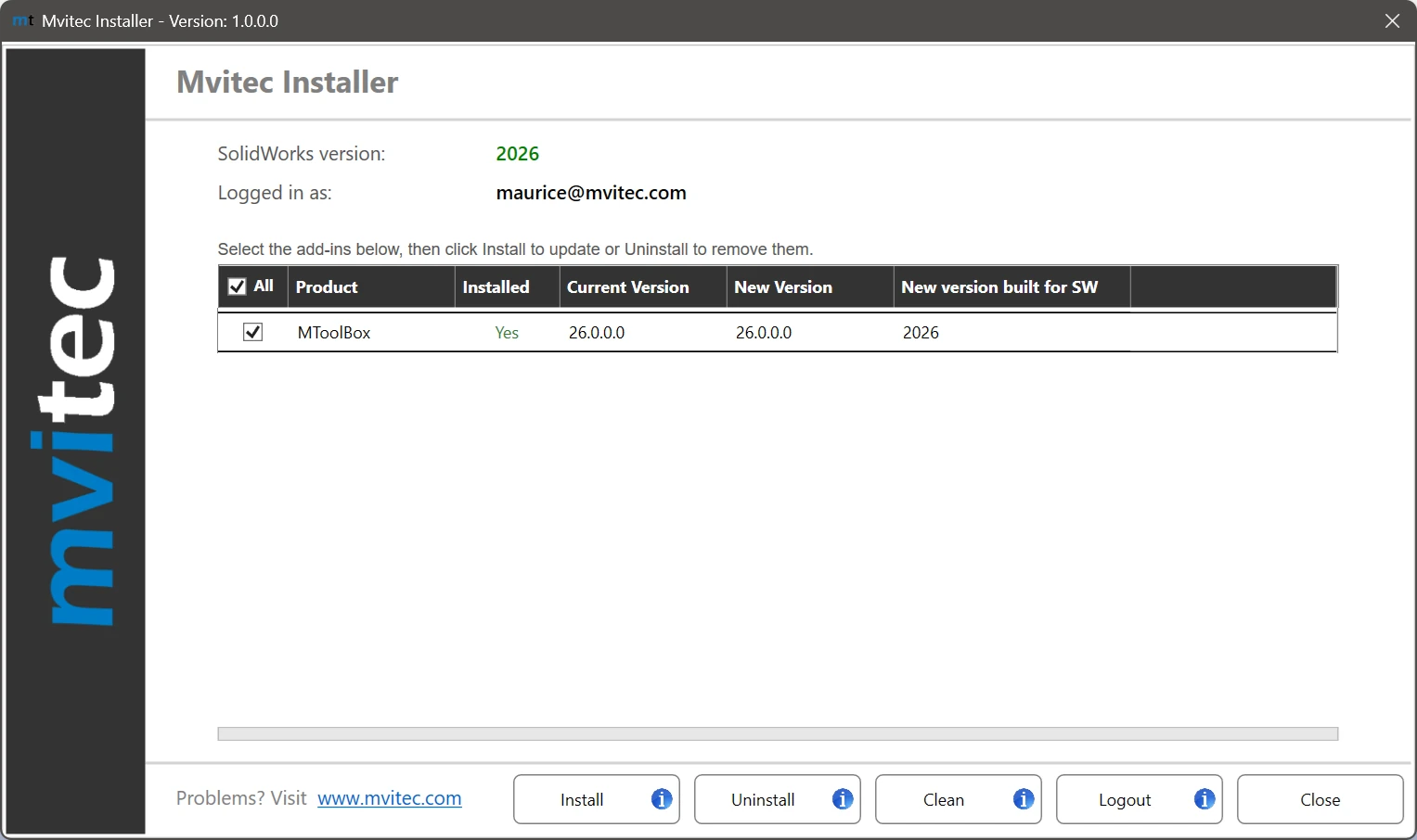 Product selection - choose what to install
